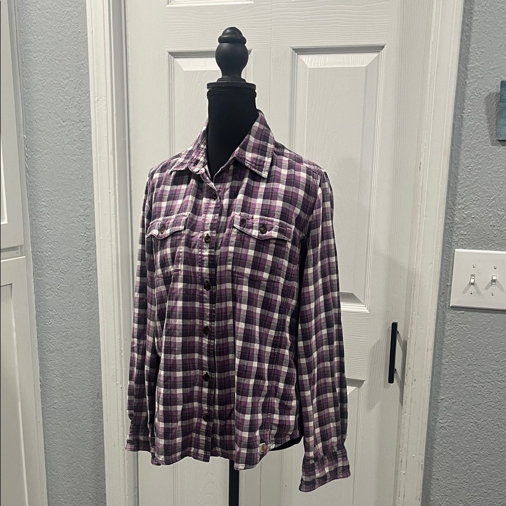 Carhartt Purple Plaid Women's Blouse